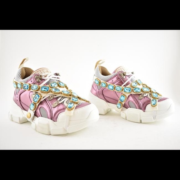 Size 36 (8) GUCCI PINK FLASHTREK - Picture 4 of 4